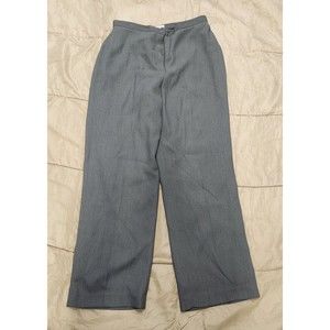 RAFAEL Women Size 16 Gray High Waist Straight Dress Pants Career Slacks Button